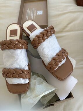 Dolce Vita Ronin Braided Slide Sandal in Taupe